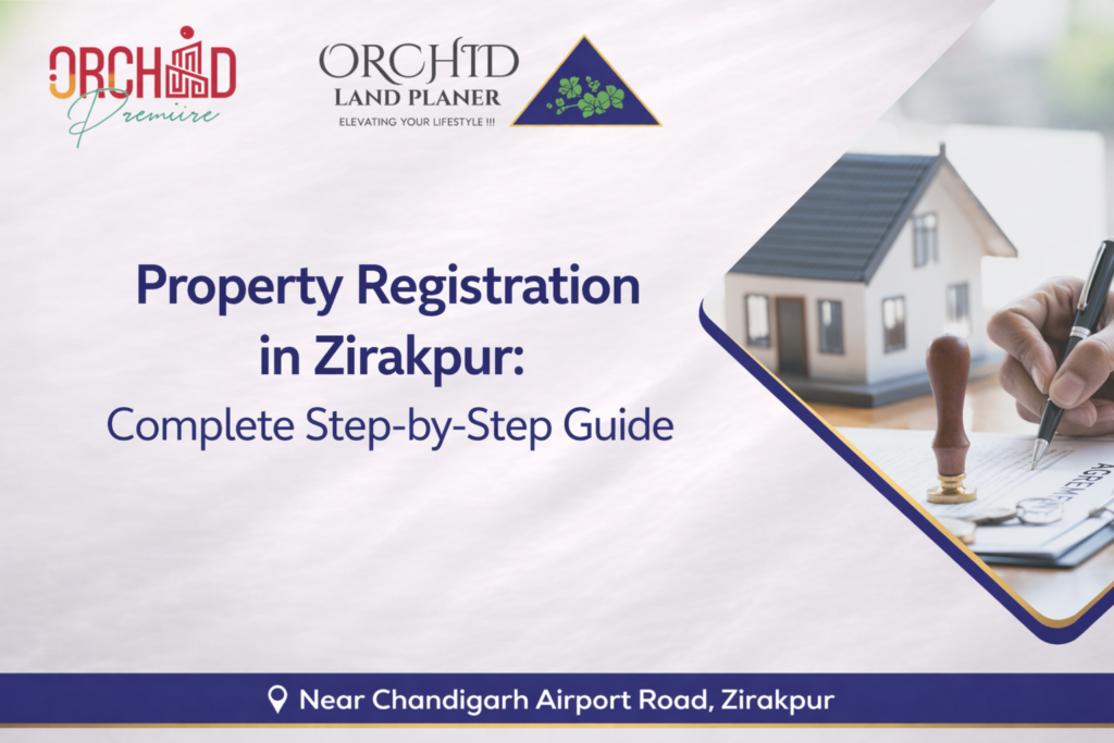 Property registration in Zirakpur step-by-step guide with document signing and property model